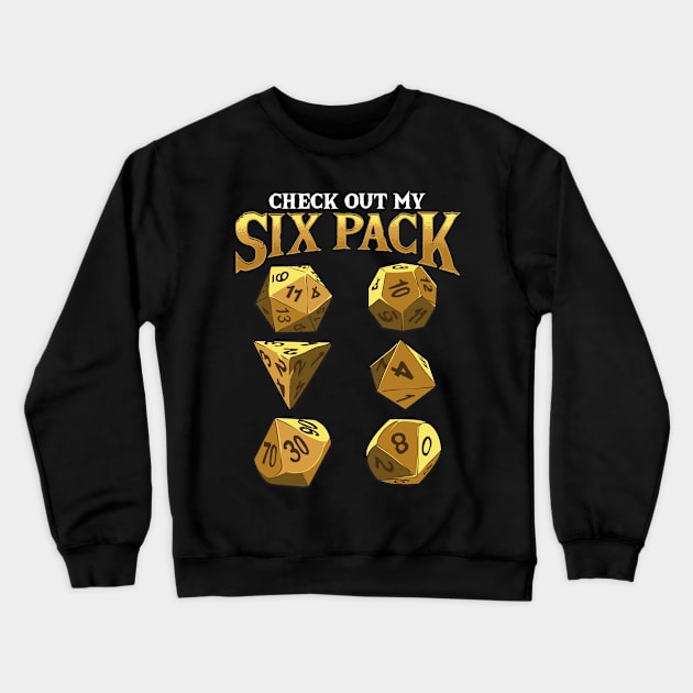 Funny Check Out My Six Pack Dice Pun Crewneck Sweatshirt by theperfectpresents